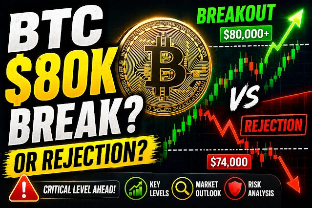Crypto Market Prediction: Will Bitcoin Break $80K or Face Rejection?