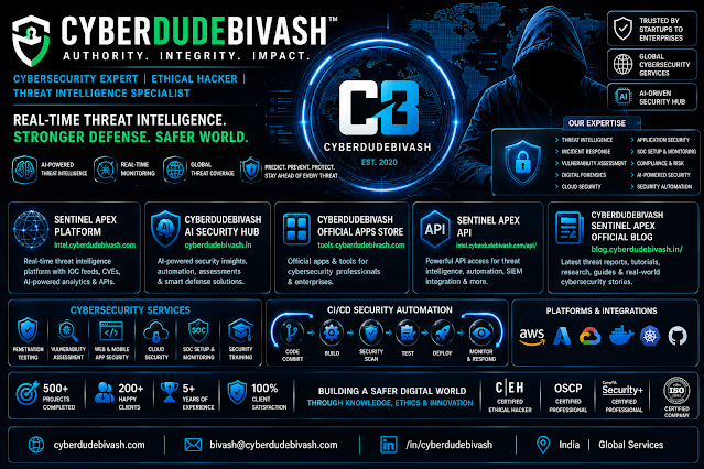CYBERDUDEBIVASH OFFICIAL BLOG — Cybersecurity & Threat Intelligence Services: Building Modern…