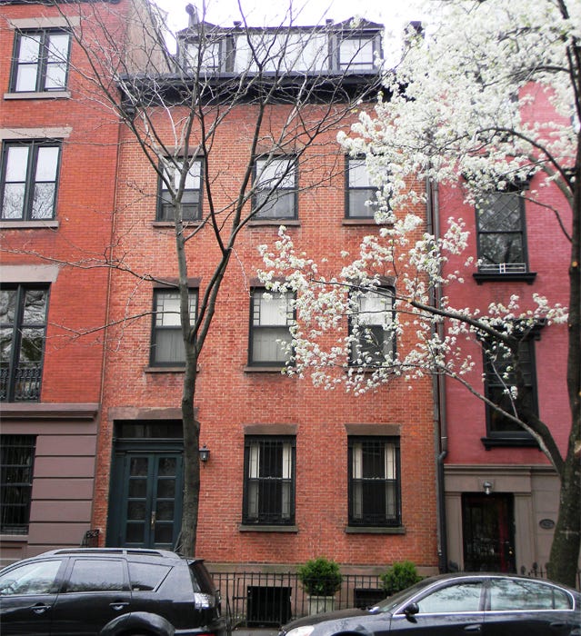 The oldest building in Greenwich Village and Manhattan to be used continuously as a single-family residence was built in 1795 by Peter Stuyvesant’s great-great-grandson Nicholas William Stuyvesant at 44 Stuyvesant Street.