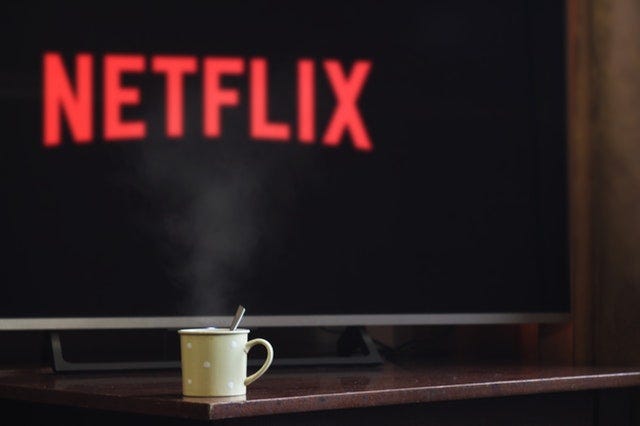 Netflix background on a screen