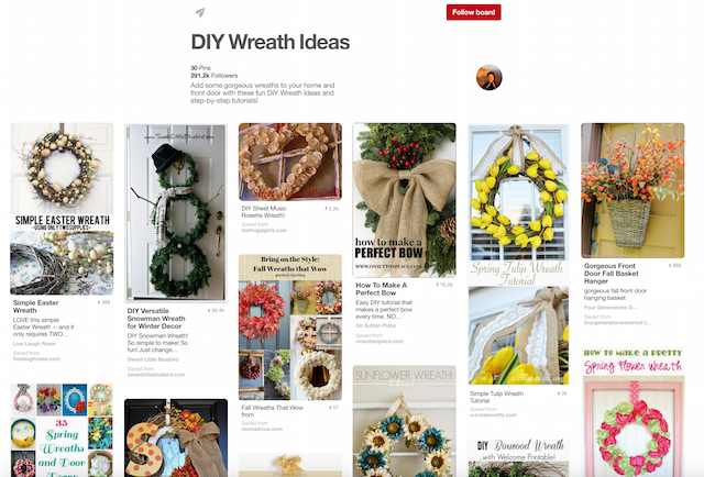 Pinterest Boards DIY Wreath Ideas