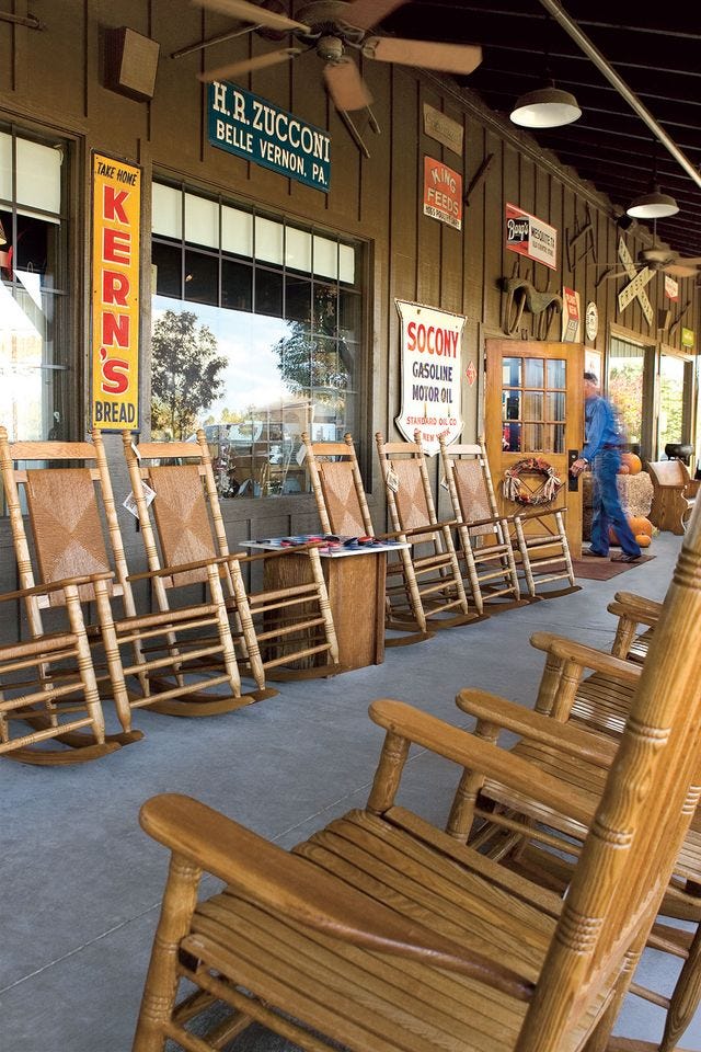 Cracker Barrel front porch