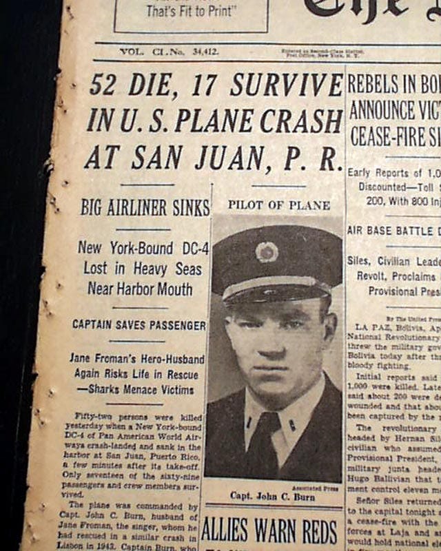 Rough Engines and Rough Seas: the ditching and rescue of Pan Am flight