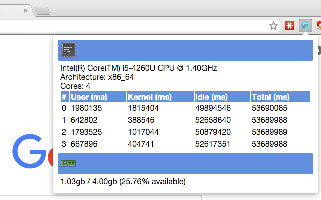 SysInfo extension