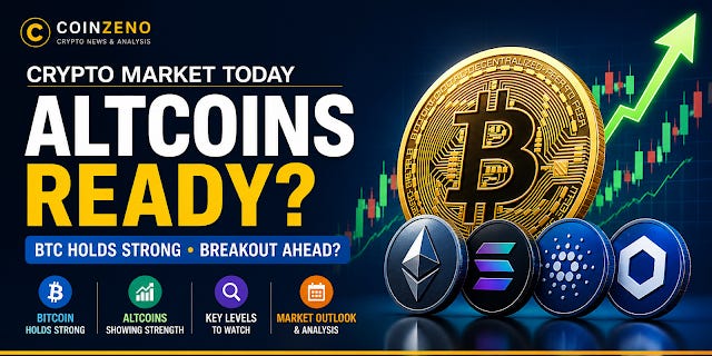 Crypto Market Today: Bitcoin Holds Strong While Altcoins Prepare for Breakout