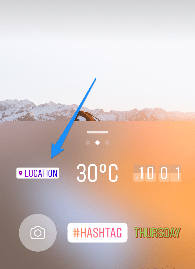 Adding location tag to Instagram story