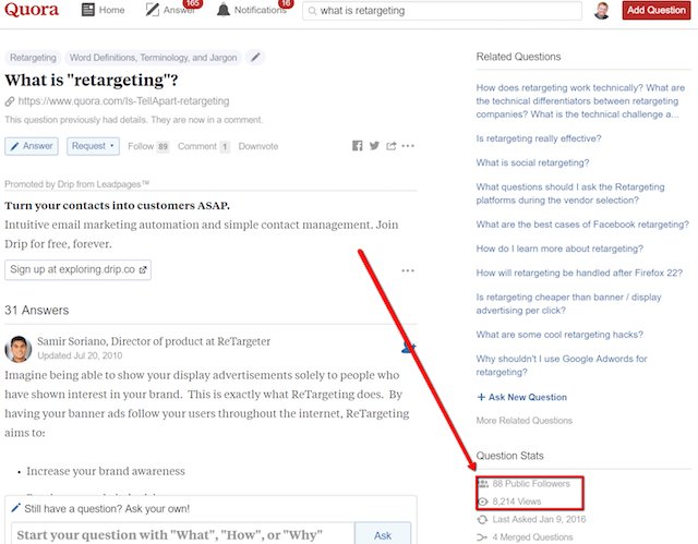 Social Media Changes Quora Retargeting