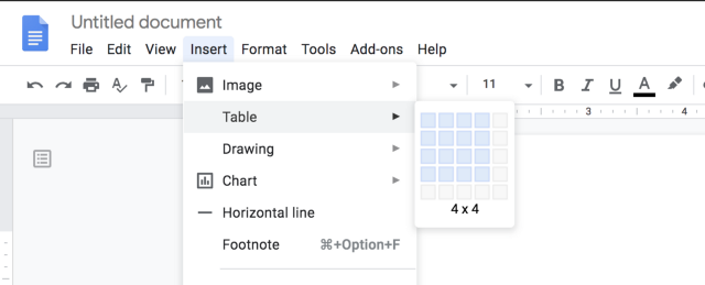 A Google Doc table. Our clients were taking advantage of tables for layout purposes like the developers of earlier web days.