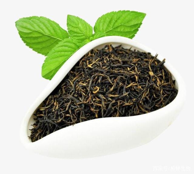 Dark tea leaves