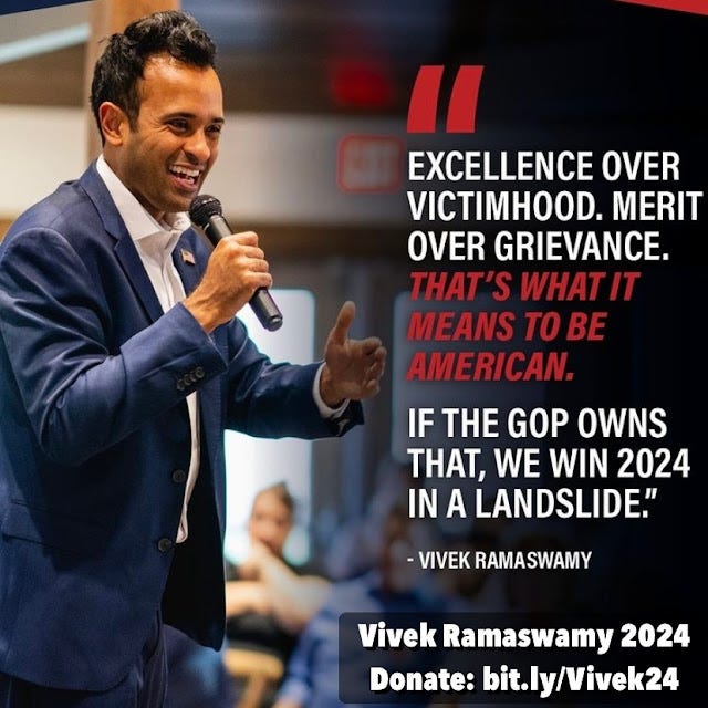 Vivek Ramaswamy 2024 Excellence over Victimhood