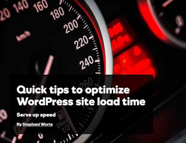 Grow WordPress Blog Load Time