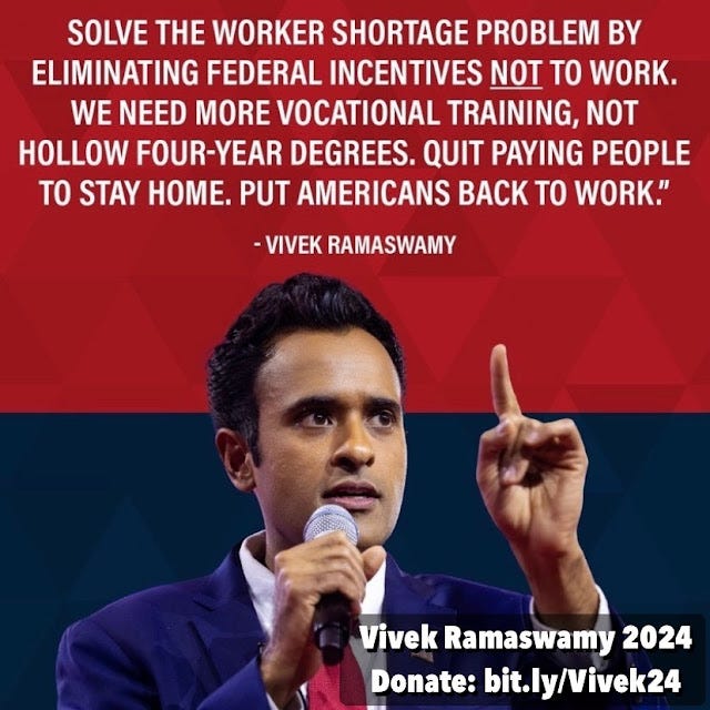 Vivek Ramaswamy 2024 Worker Shortage Vocational Training College