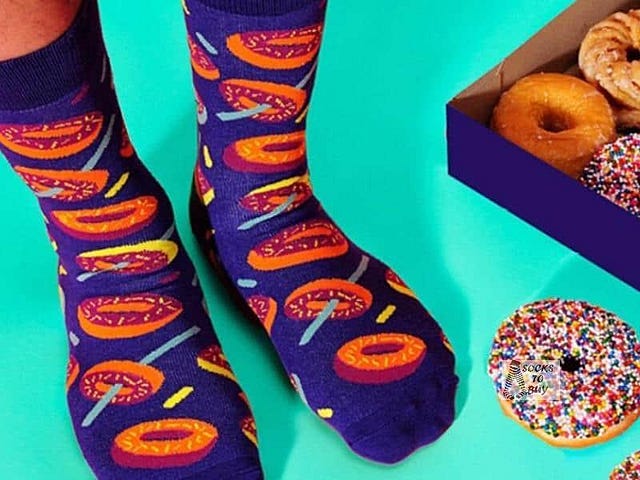 donut food socks