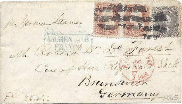 An overpaid letter to Brunswick, Germany