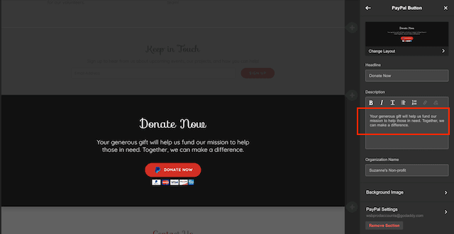 Design a Web Page Donate
