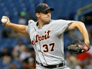 Max Scherzer pitching during the 2013 season. 