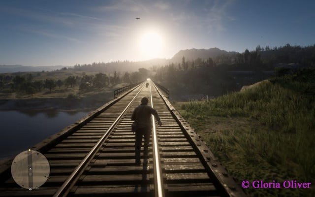 Red Dead Redemption 2 — racing the train