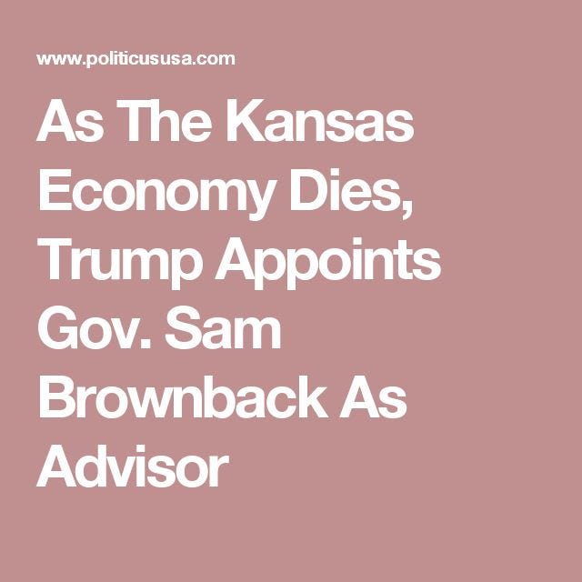 Image result for trump brownback