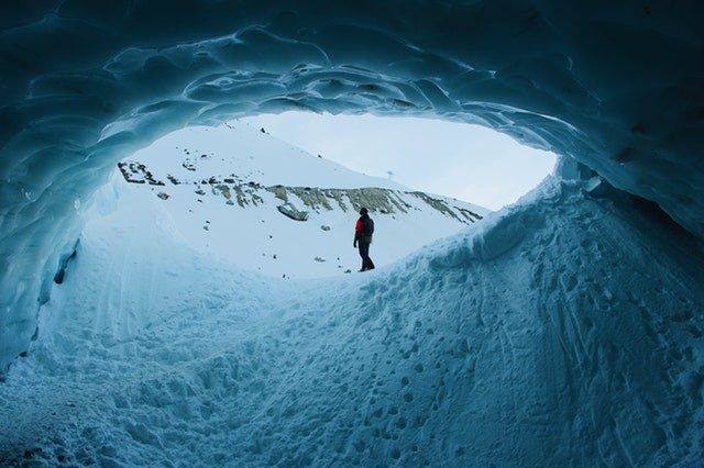 Person on mountain