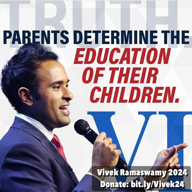 Vivek Ramaswamy 2024 — VI — Parents determine the education of their children