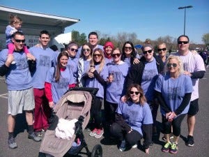 Team “Baby Chiusano” with team captain Dawn Chiusano walked in the Camden/Burlington County March of Babies Walk at Virtua Voorhees on April 26 to honor her son Anthony who was born at 30 weeks weighing 2lbs. 10oz. He spent 56 days in the NICU and today is doing well.