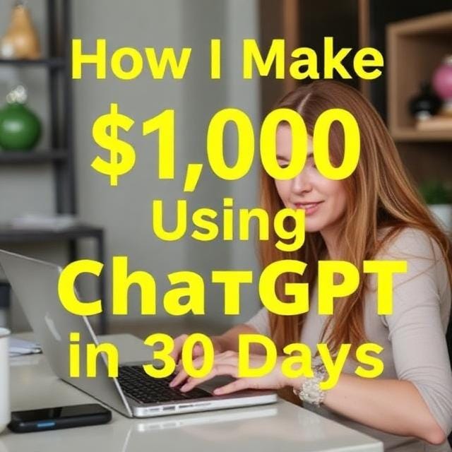 How I Made $1,000 Using ChatGPT in 30 Days (Step-by-Step Guide)