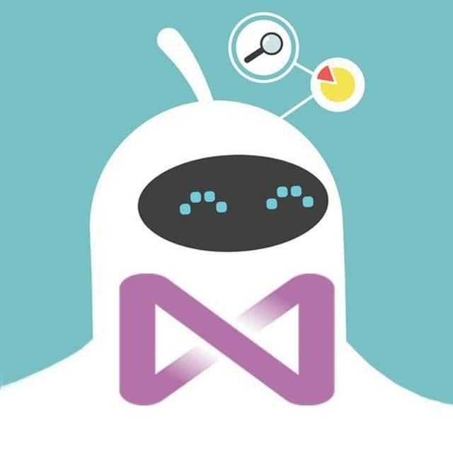 Logo of NEAR Tipbot. White android with the NEAR logo on its chest and smiling eyes.