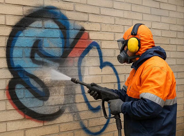 Professional graffiti removal services restoring walls and exterior surfaces