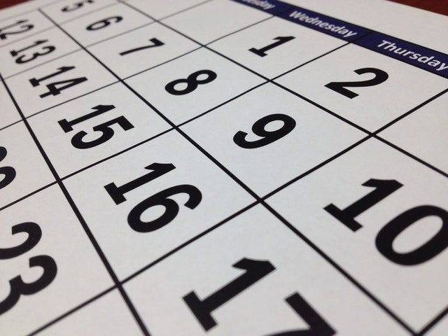 schedule - calendar