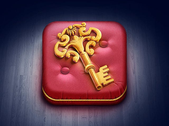 Golden-Key-iOS-Icon-by-Denis-Shoomov-_-M18