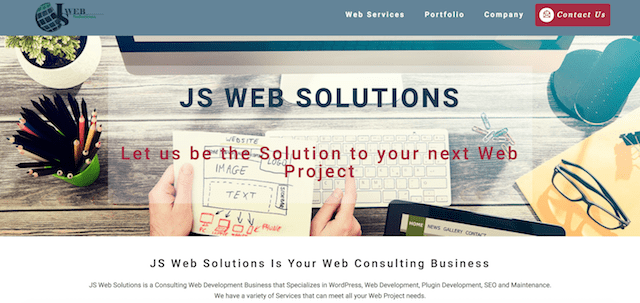 JS Web Solutions Homepage