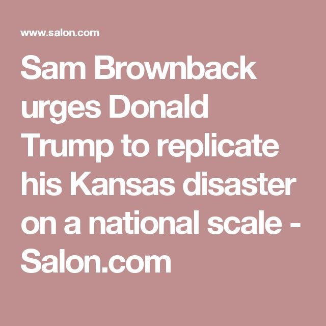 Image result for trump brownback