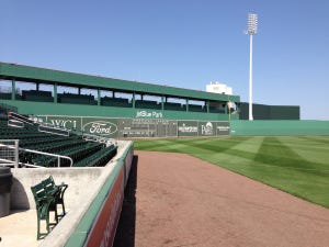 View of the Green Monster at JetBlue Park in Ft. Myers.