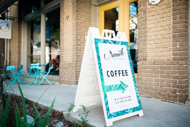 Mammoth Espresso Sign