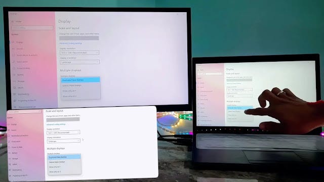 how to extend display on a laptop