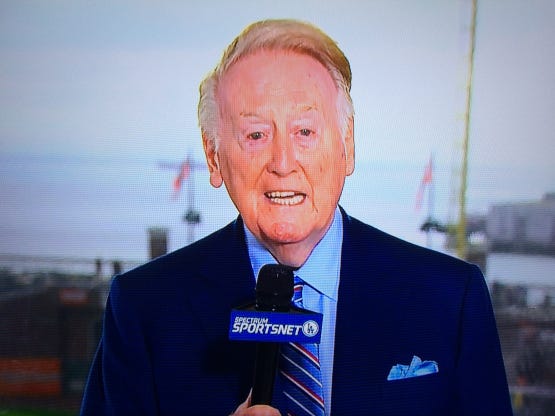 Retiring Vin Scully, the voice of generations, says farewell to Dodger