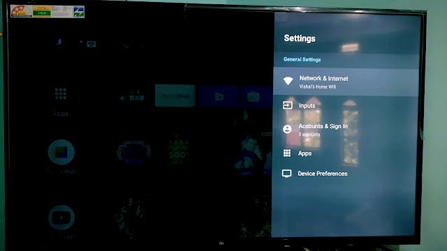 AV as default in android tv