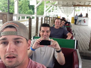 Riding the roller coaster in Altoona this past season. 