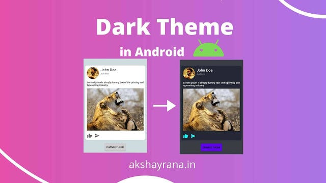 Dark (Night) Mode Theme in Android