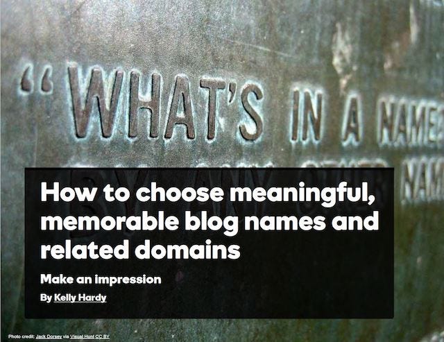 Grow WordPress Blog Memorable Names