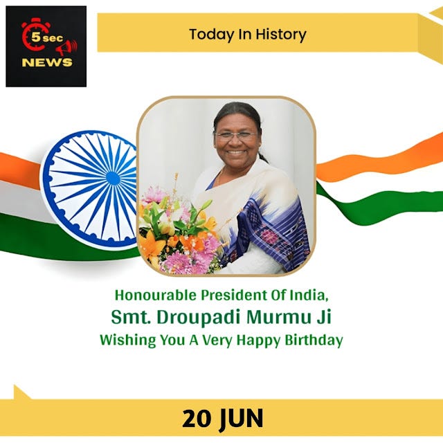 Governor Droupadi Murmu Ji’s 63rd Birthday Celebration in Jharkhand: A Tribute to Her Dedication and Achievements