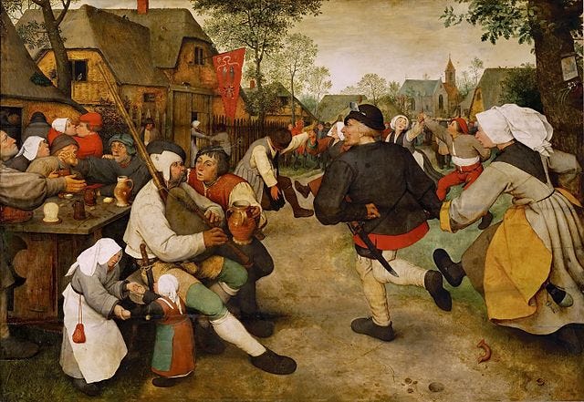 A painting. Pieter Brueghel the Elder (1526/1530–1569) The Peasant Dance
