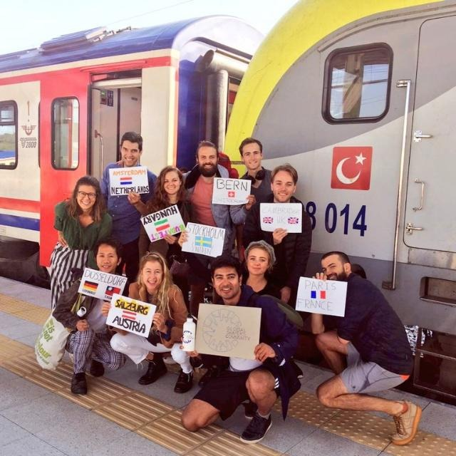 Our train crew, 11 people from 10 different countries.