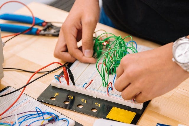 Wires on a circuit board