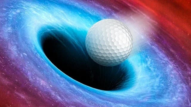 How Many Golf Shots Does It Take to Get a Ball Into the Black Hole at How Many Golf Shots Does It Take to Get a Ball Into the Black Hole at