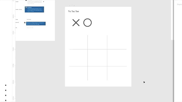 Two cursors playing a Tic Tac Toe game