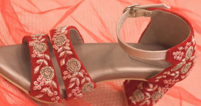 bridal wedge heels