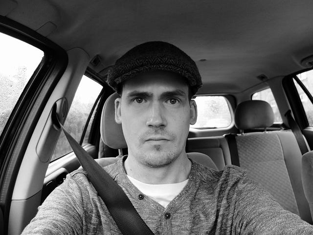 Me. The flat cap has since been squashed.