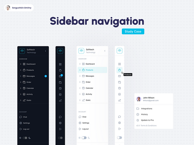 Sidebar Navigation – UX Planet