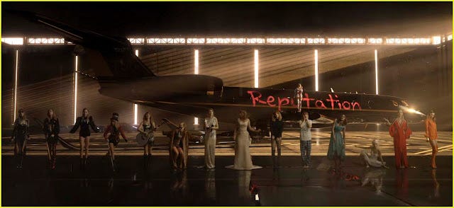 A scene from the video “Look What You Made Me Do”
